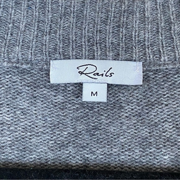 RAILS Olivia Heather Gray Pullover Sweater Cashmere Wool Slouchy Boxy Soft Sz M - Picture 3 of 7